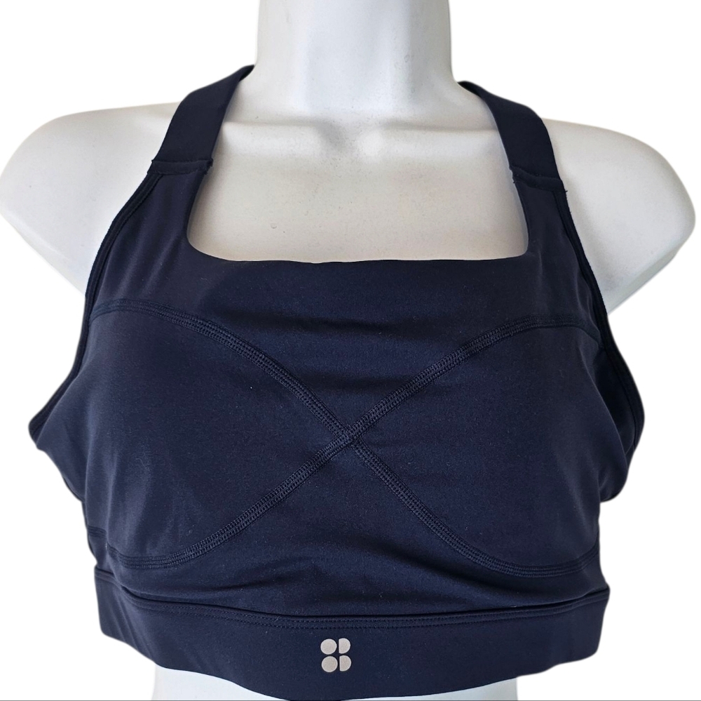 Sweaty Betty Power Sports Bra Blue Medium Support Size L (US 10) Workout Active